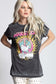 Vintage Woodstock Peace Love & Music Burnout Tee