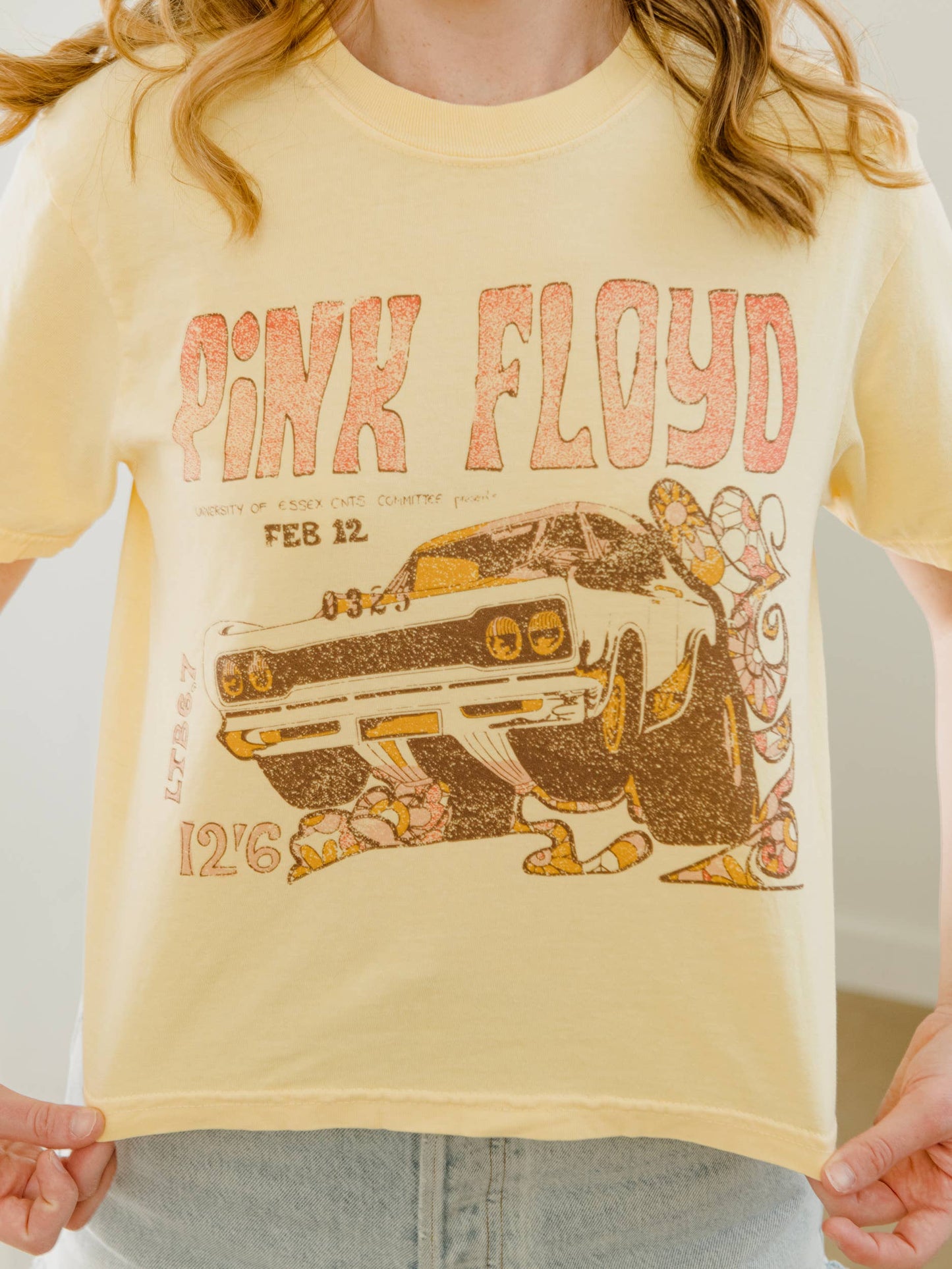 Pink Floyd Essex Butter Licensed Graphic Cropped Tee