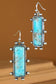Western Hand Stone Bar Earrings