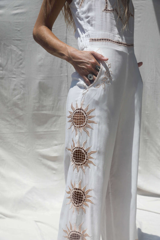 Hitchhike Jumpsuit: Western Bone