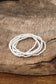 Small ball beads bracelet stack of 5 bracelets - Silver