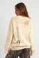 DISTRESSED OVERSIZED SWEATER - CREAM