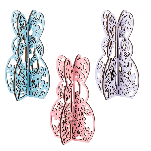 Laser Cut Bunny Figurines