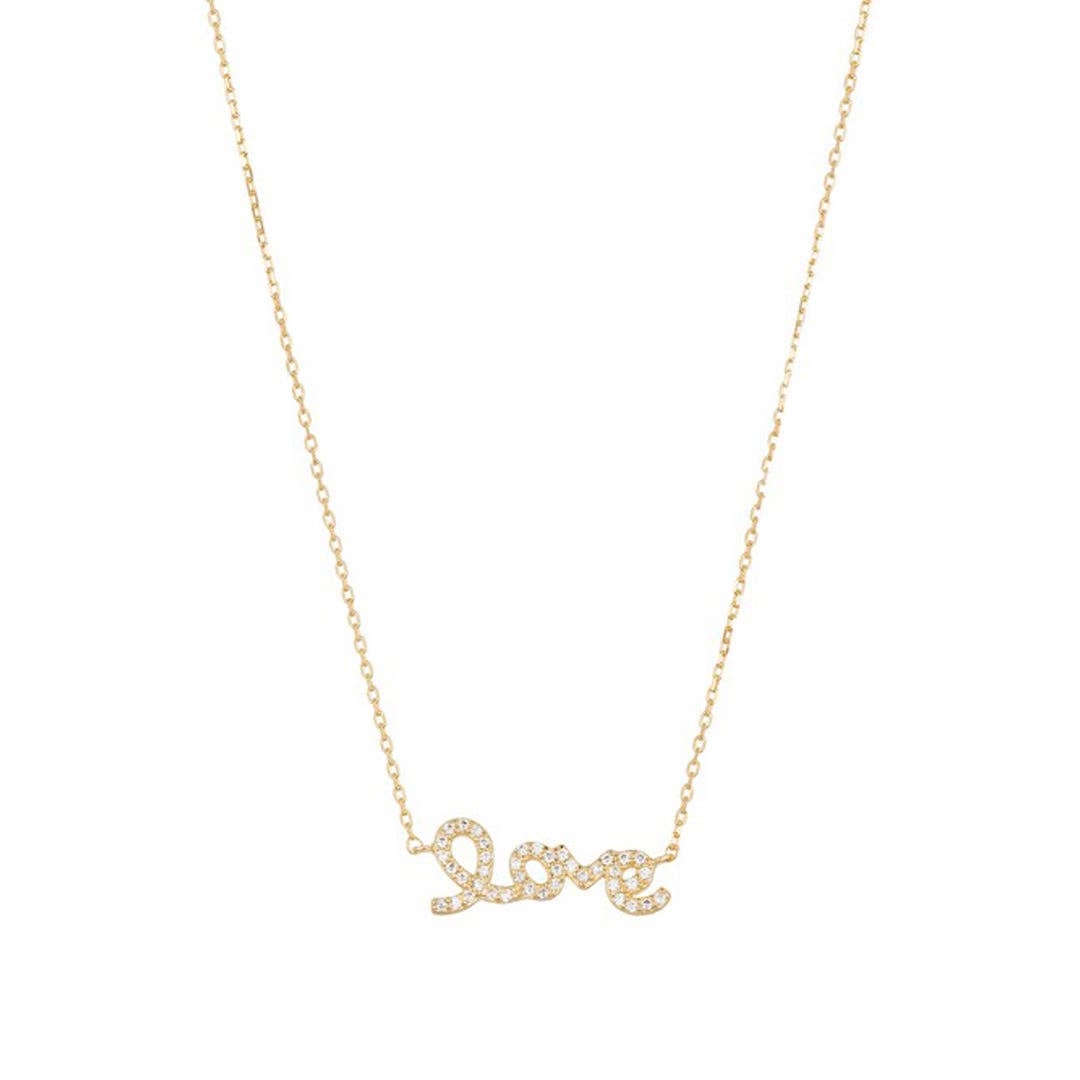 Cursive Love Necklace