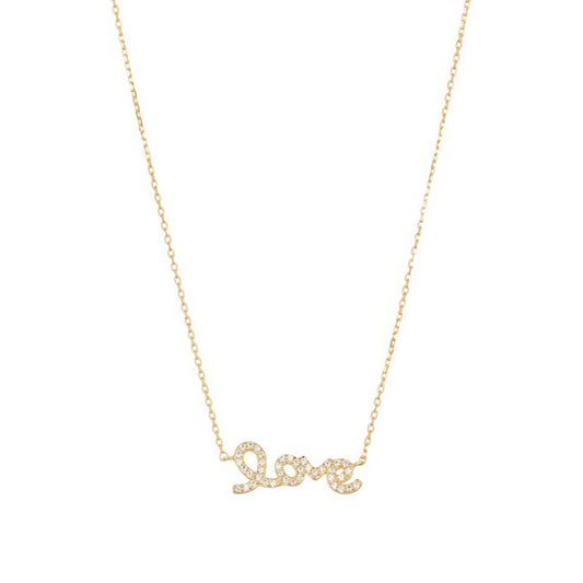 Cursive Love Necklace