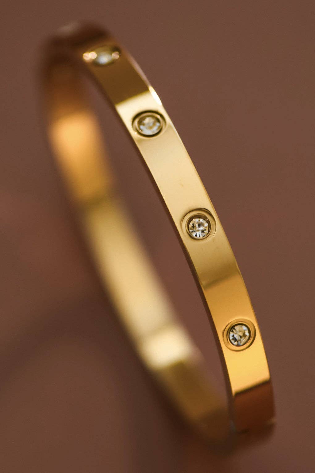 18K Gold Plated Waterproof Stainless Steel Bangle - 7036: S0OX3T7036 Gold