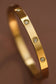 18K Gold Plated Waterproof Stainless Steel Bangle - 7036: S0OX3T7036 Gold