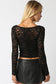 Emila Lace Top: Black
