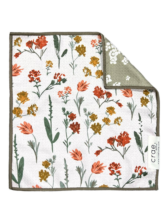 Mallory: Reversible Washcloth/Hand Towel: Sage Green