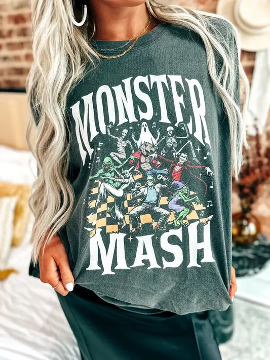 Monster Mash Graphite Graphic Tee (Gray)