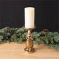 Gold Santa Figure Candle Holder