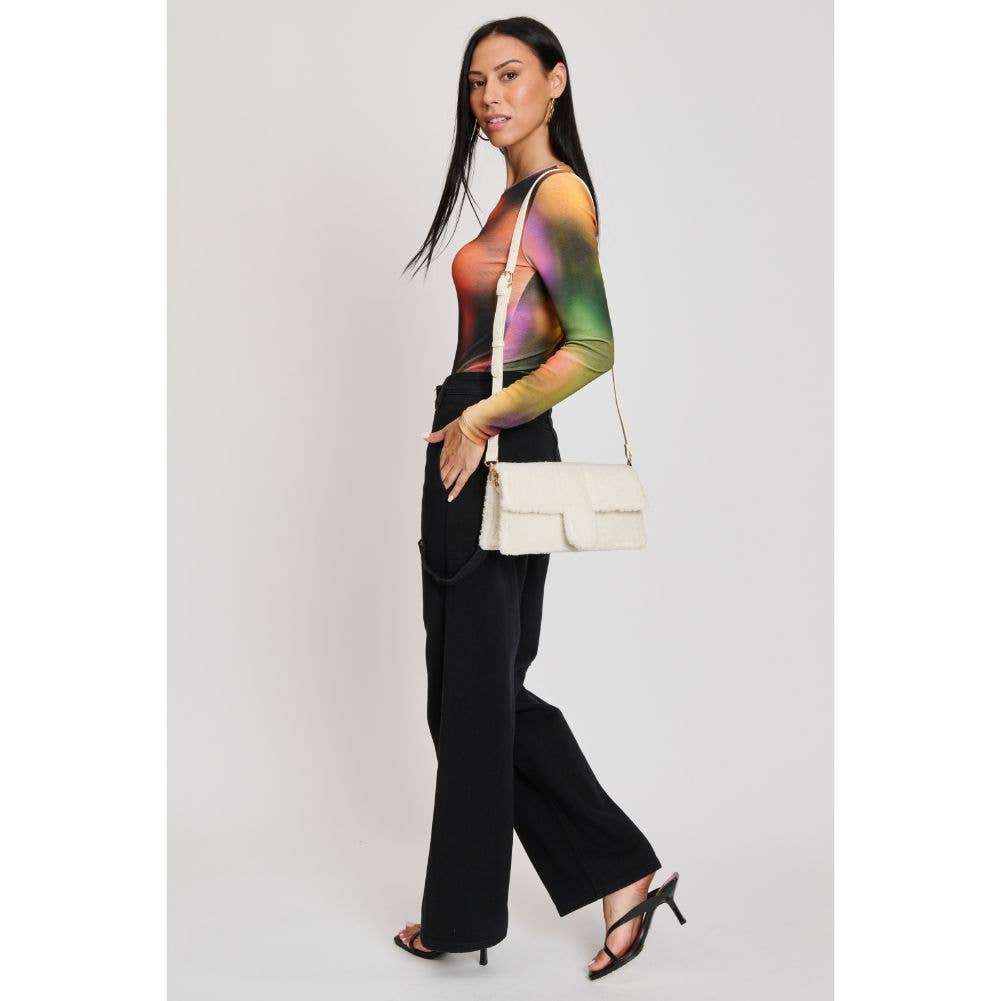 Fergie Sherpa Shearling East West Crossbody