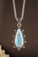 Western Hand Stone Teardrop Necklace