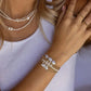 18K Gold Plated Copper Pearl and Gold Beaded Ball Bracelet