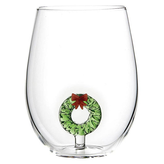 Wreath Wine Glass