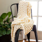 Chunky Knit Throw: Cream