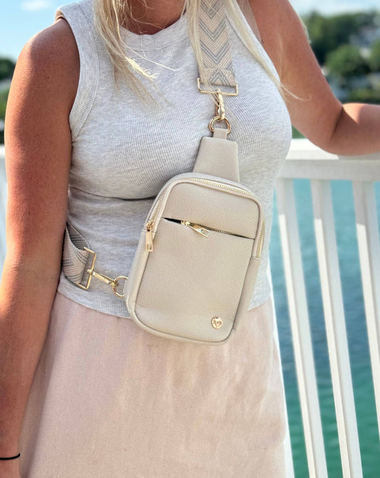 The Harlow | Sling Bag with Chevron Strap