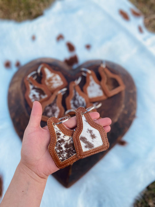 Cowhide Leather Keychain