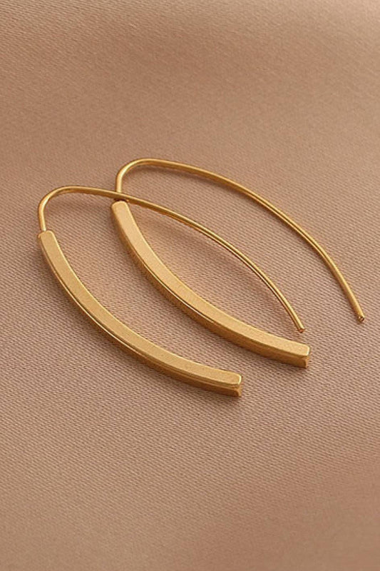 18K Gold PVD Plated Stainless Steel Threader Earrings - 7196: S0OX3T7196 Gold