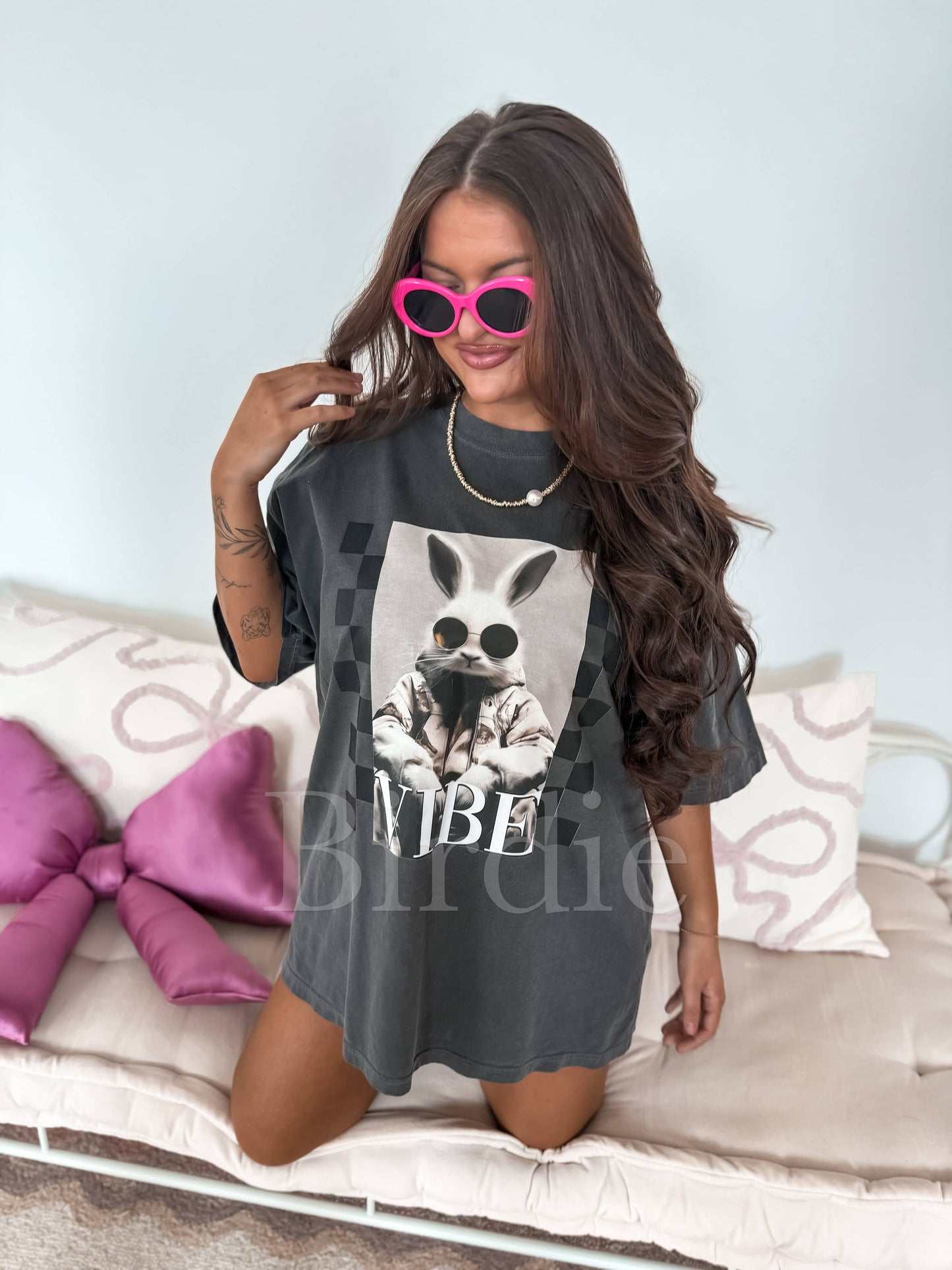 Checkered Vibe Bunny Tee
