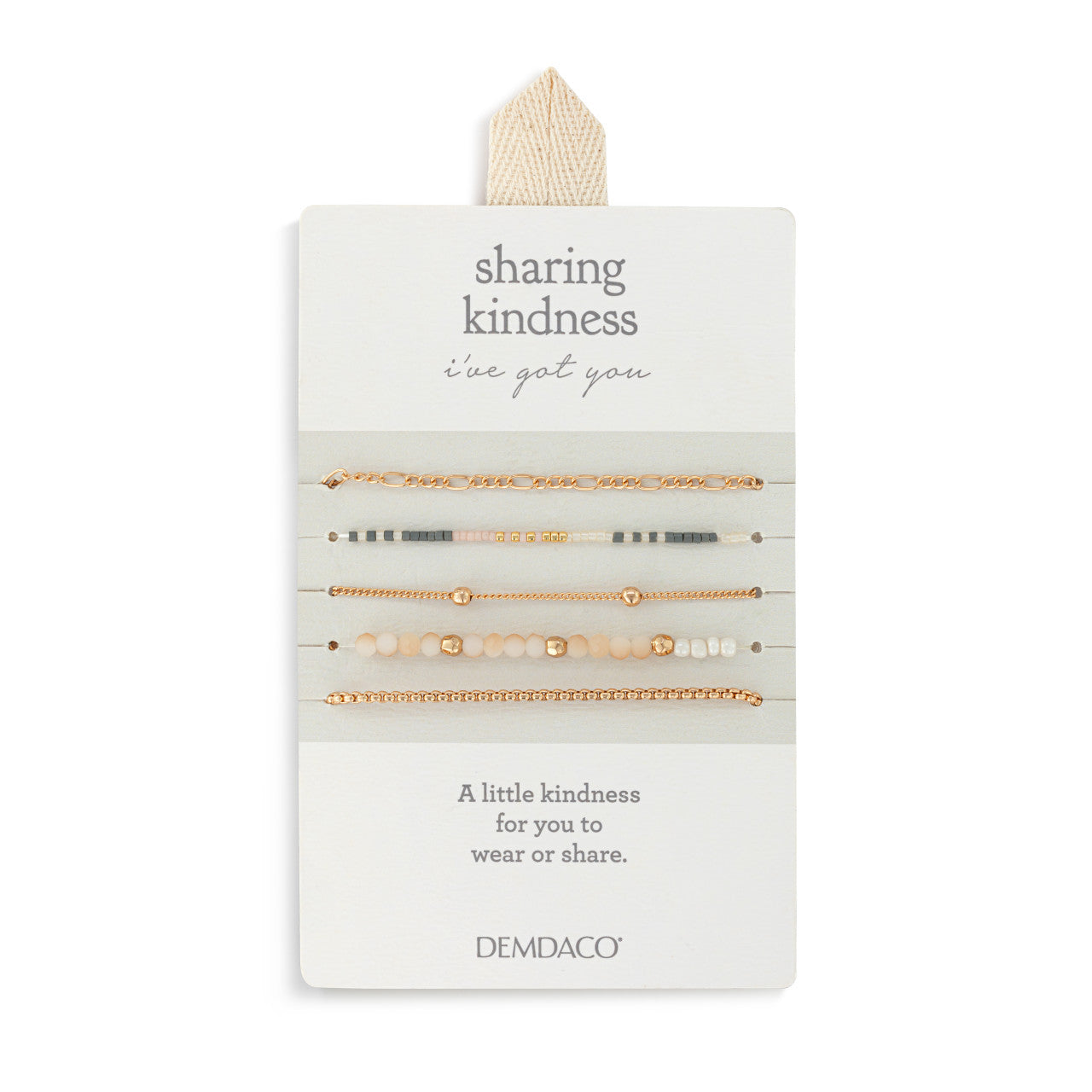 Sharing Kindness Collection - Bracelet Set of 5 - Rose Cloud Gold