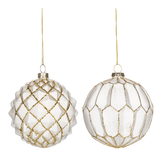 Sand Textured Ball Ornaments