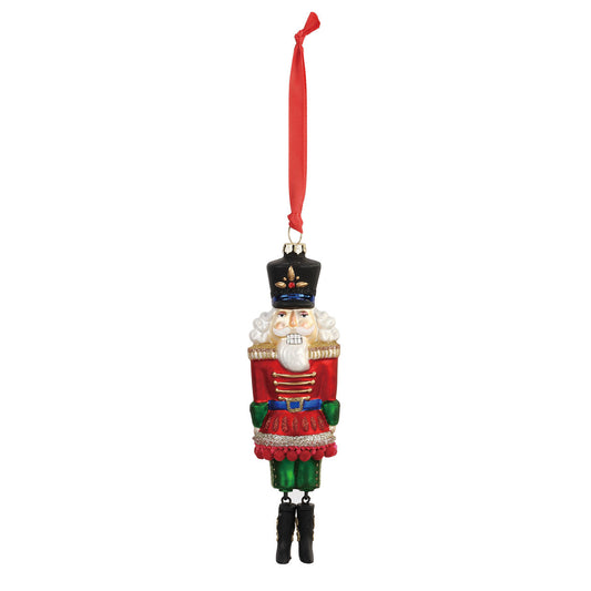 Nutcracker Blown Glass Ornament