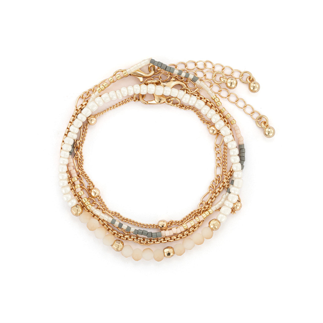 Sharing Kindness Collection - Bracelet Set of 5 - Rose Cloud Gold