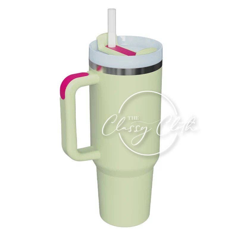 Tumbler 40 oz w/ Grip - Seafoam