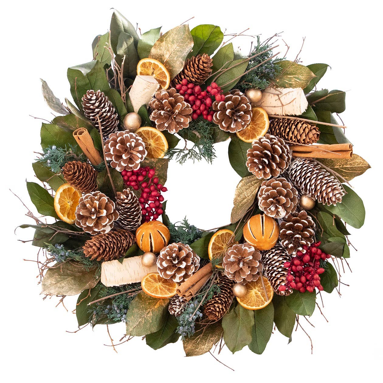 20" Cinnamon Orange & Pinecone
 Wreath