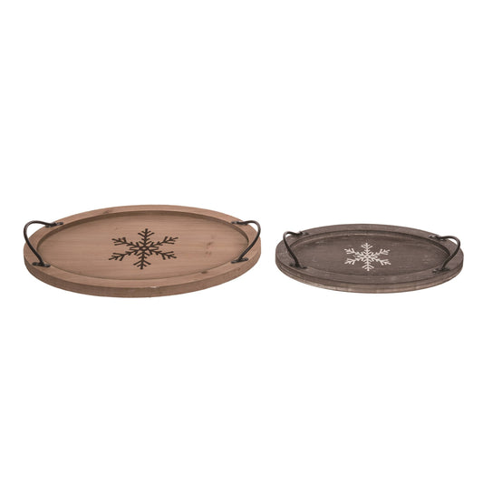 Snowflake Etched Tray