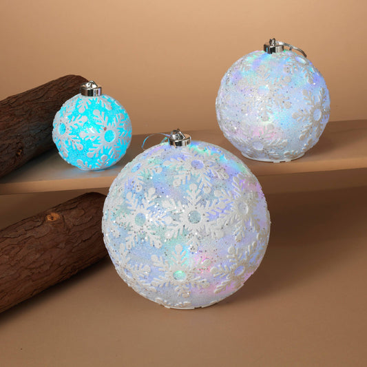 Lighted Snowflake Spheres