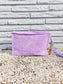 Small Terry Pouch Plastic Lined: Lilac