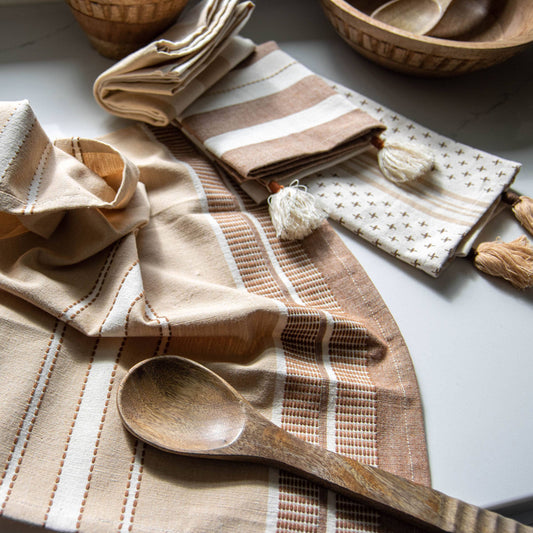 Embroidered Cross Tea Towels