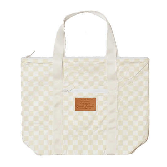 Sand Checker Tyvek Shoulder Tote: Sand Check