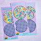 Car Coasters, Deep Purple Gingham and Spring Floral