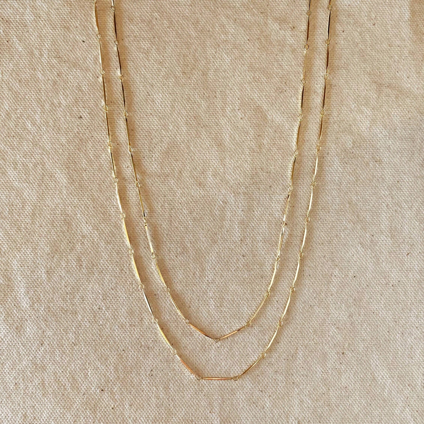 Diamond Cut Straw Chain: 16 inches