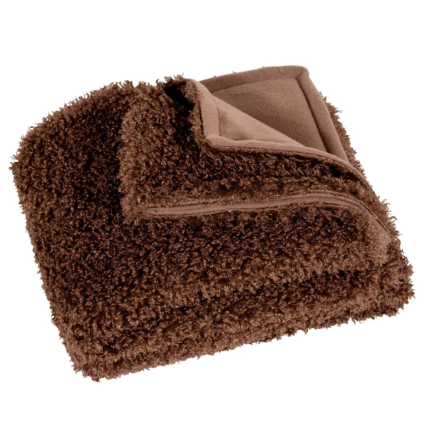 Mocha Faux Fur Fuzzy 50x60 Inch Throw Blanket