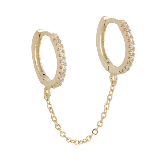 Gold Chain Earring - Single