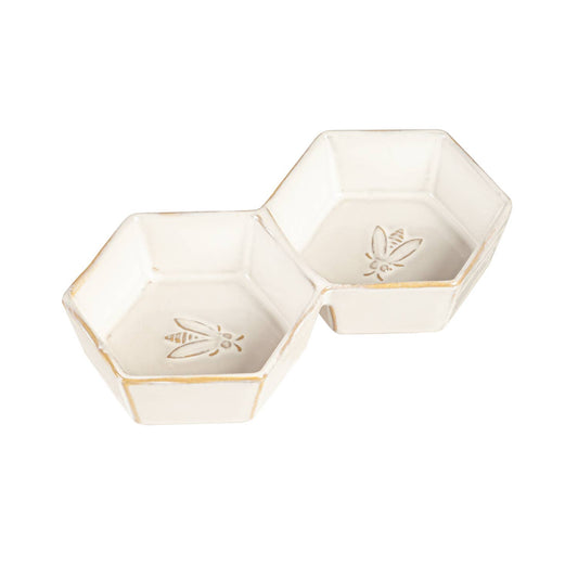 Ceramic 2 Part Serving Bowl, Bee Design