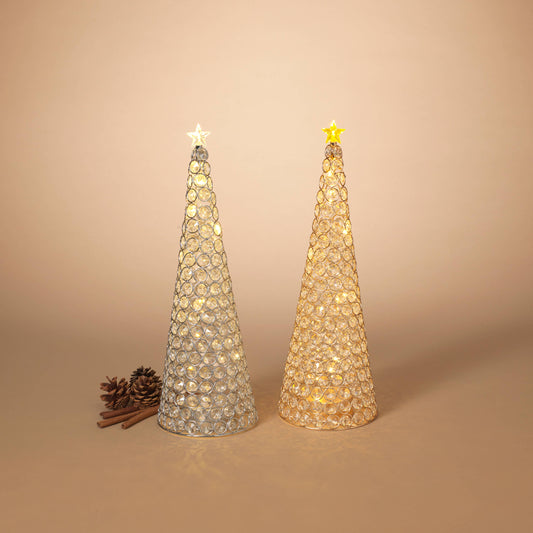 Lighted Jeweled Cone Tree 23.8"