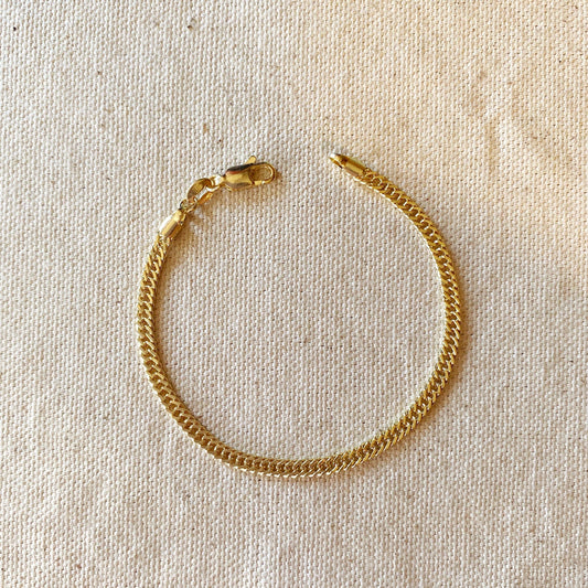 Double Curb Chain Bracelet