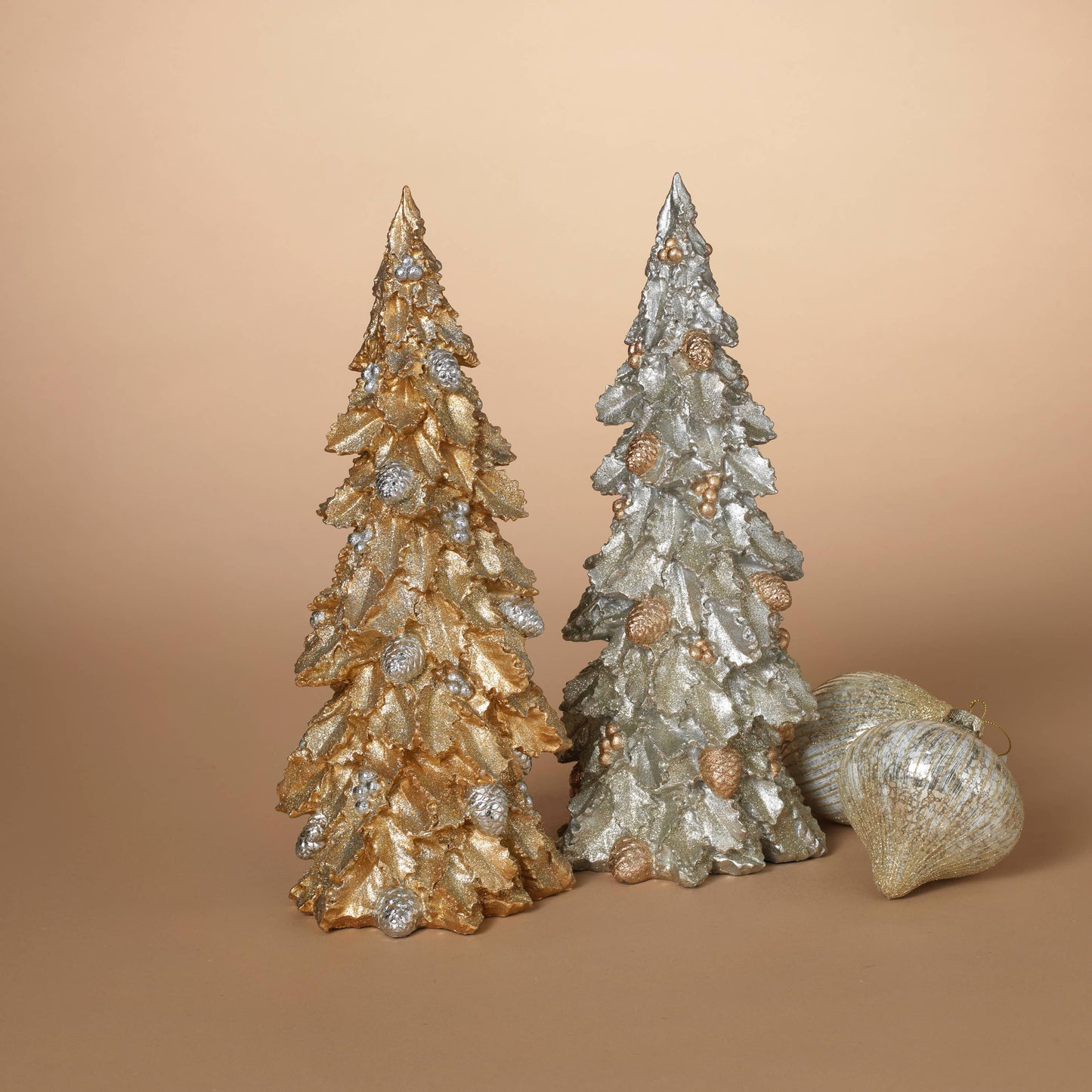 Resin Gold & Silver Glitter Trees