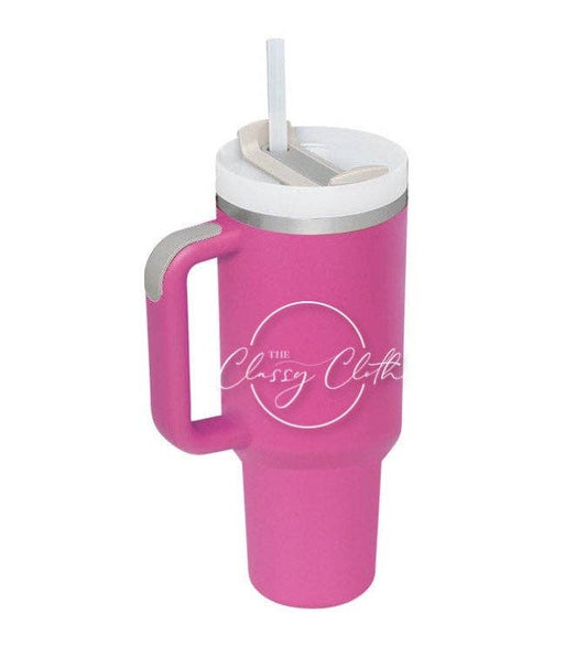 Quencher Tumbler 40 oz w/ Grip - Hot Pink