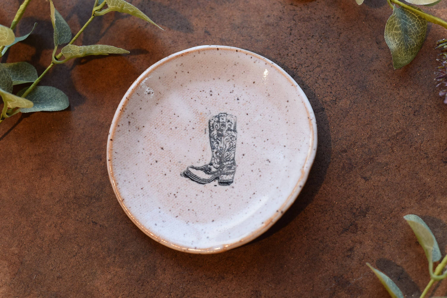 Mini Plate - Cowboy Boot - Turquoise