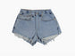 High-Rise Upcycled Denim Cutoff Shorts - (34" waist)