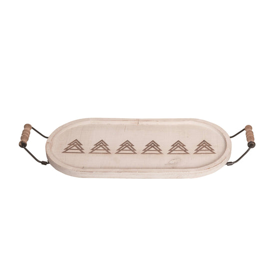 Debossed Tree Tray w/ Handles