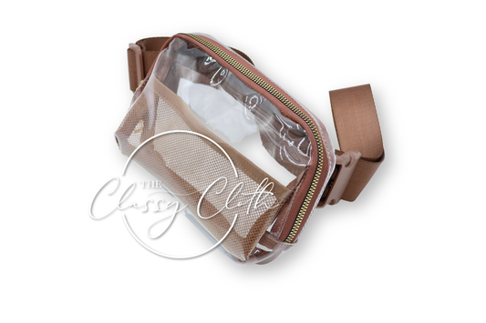 Stadium Clear Belt Bag - Caramel