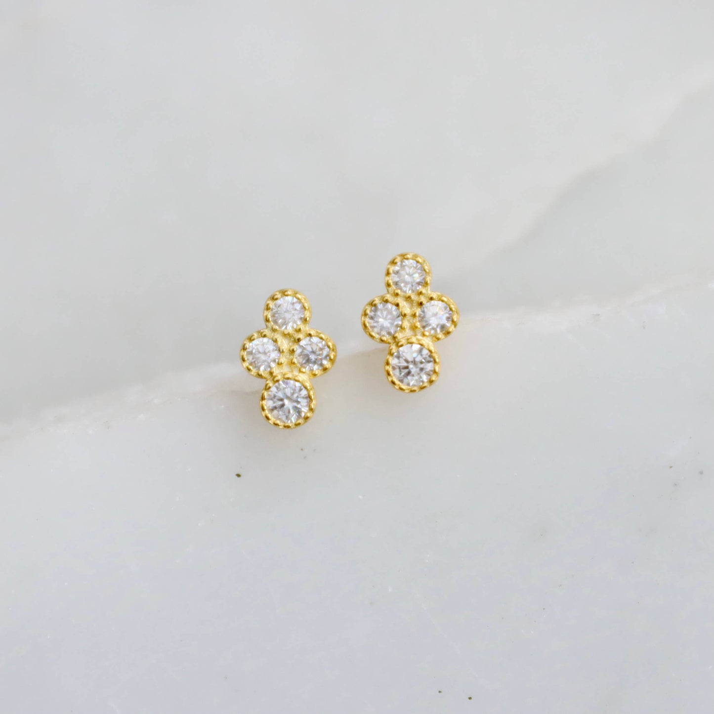 Zircon Dot Earrings