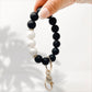 Silicone Beaded Keychain Wristlet - Midnight Glam